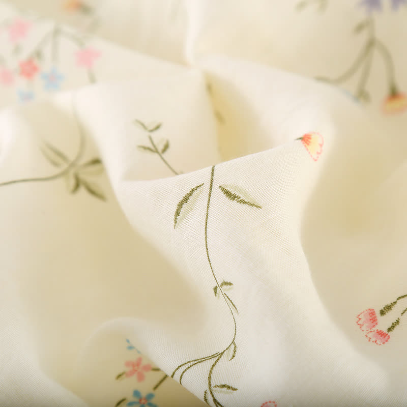 Floral Cotton Gauze Kimono Loungewear Robe - image 11