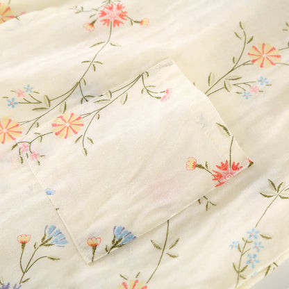 Floral Cotton Gauze Kimono Loungewear Robe - image 21
