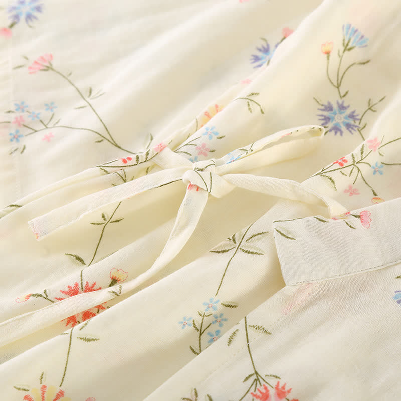 Floral Cotton Gauze Kimono Loungewear Robe - image 17