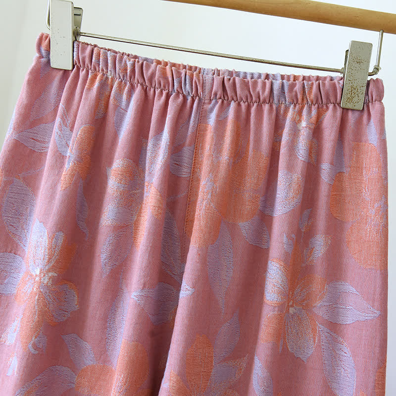 Oriental Hostas Jacquard Cotton Sleepwear Set - image 10