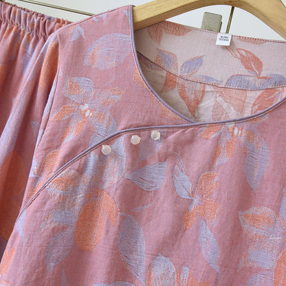Oriental Hostas Jacquard Cotton Sleepwear Set - image 9