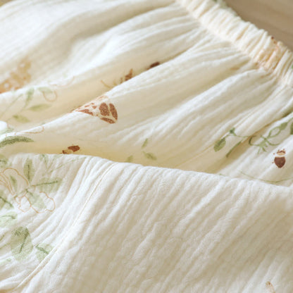 Butterfly Leaf Print Cotton Pajama Set - image 9