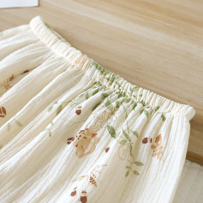 Butterfly Leaf Print Cotton Pajama Set - image 8