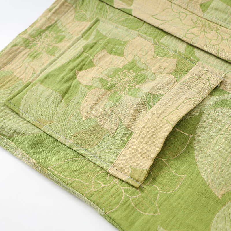 Unisex Hibiscus Cotton Kimono Loungewear Set - image 3