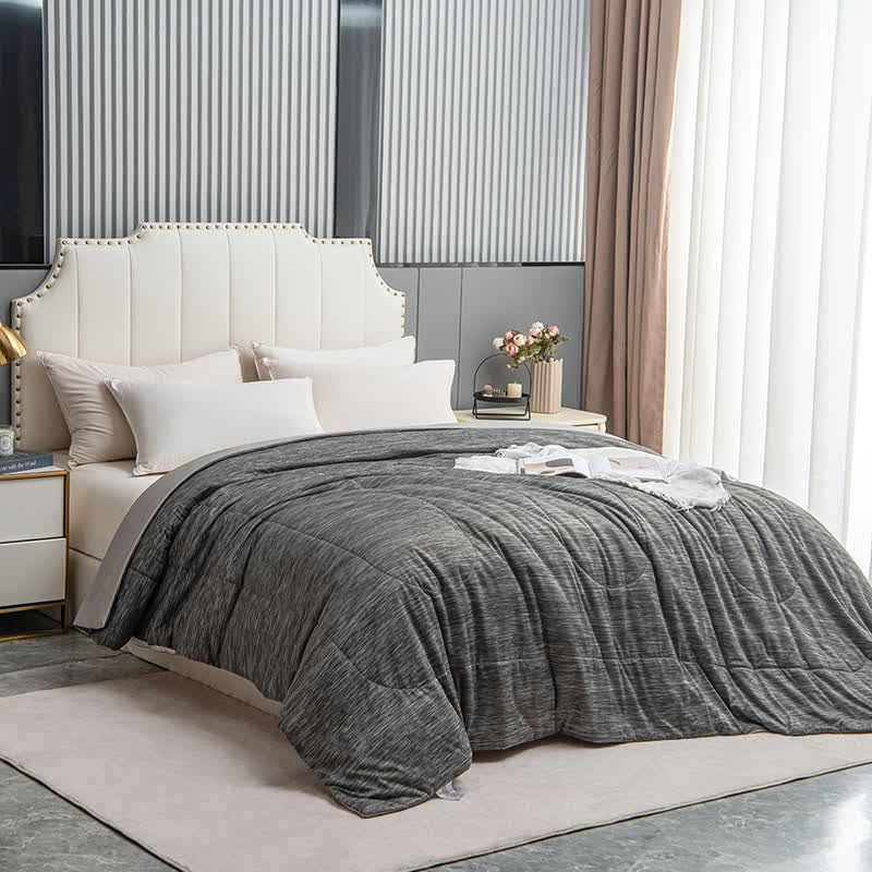 Grey Blue Double-sided Cooling Quilt - image 2