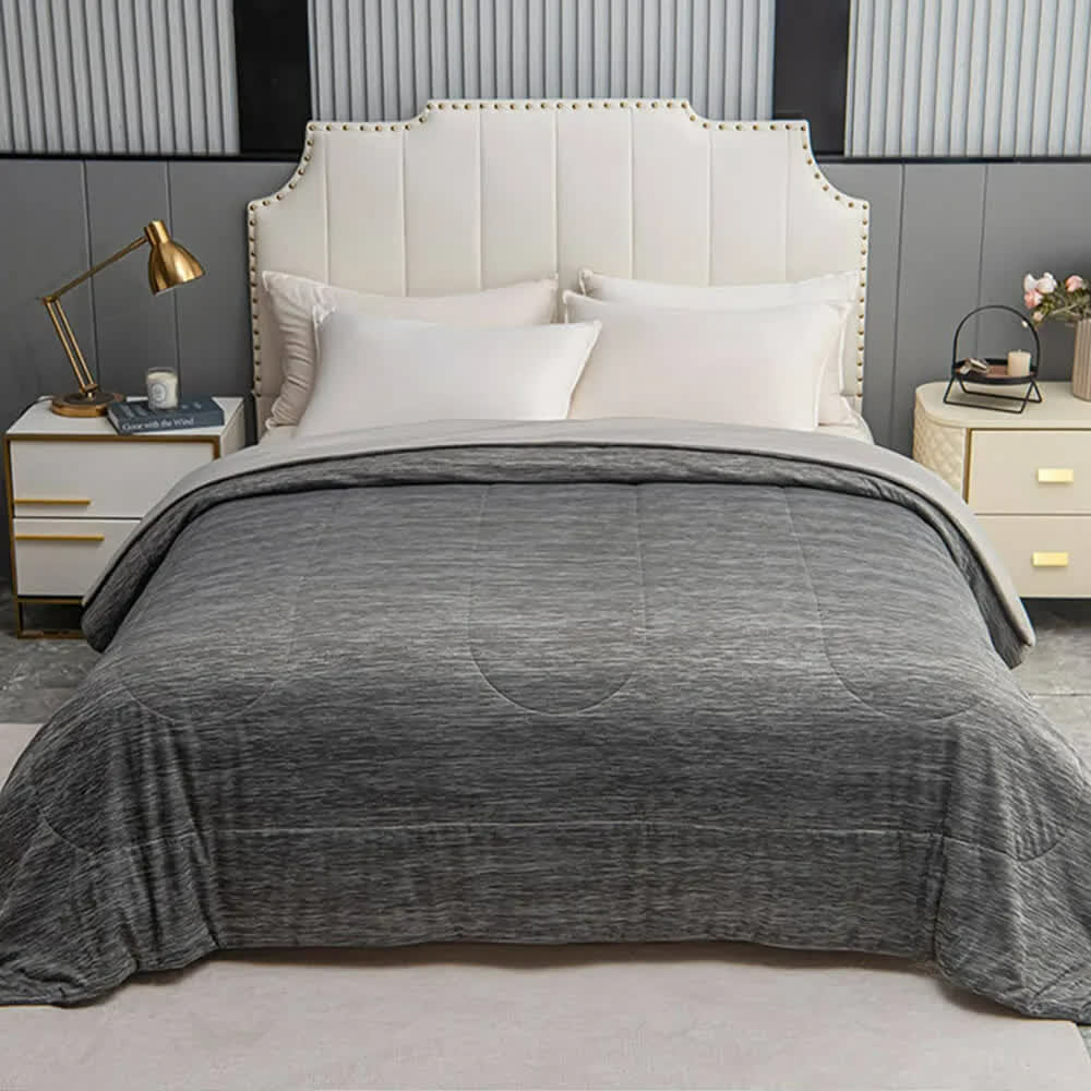 Grey Blue Double-sided Cooling Quilt - image 3