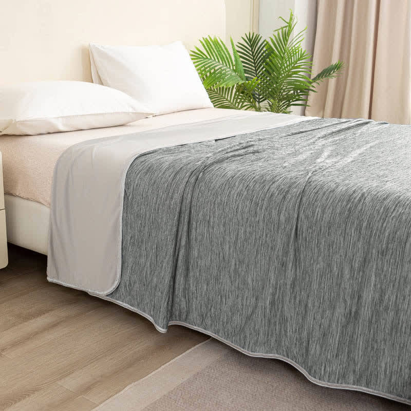 Solid Color Silky Cooling Quilt - Grey - King - image 0