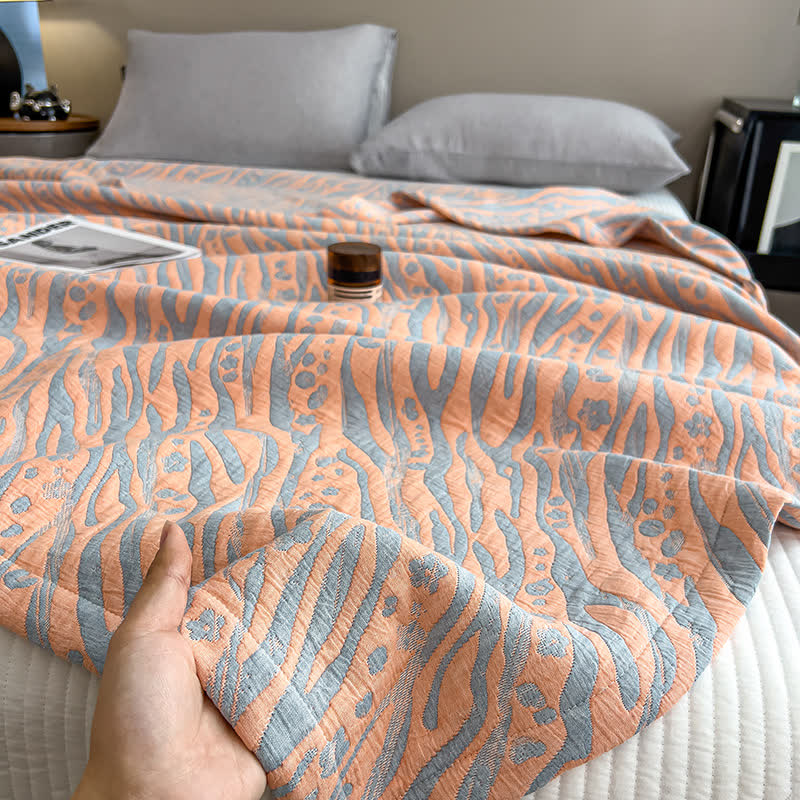 Zebra Floral Print Cotton Muslin Quilt - image 1