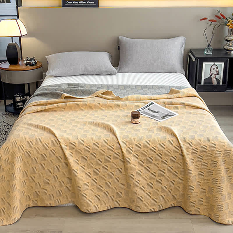 Square Stripe Print Cotton Muslin Quilt - image 4