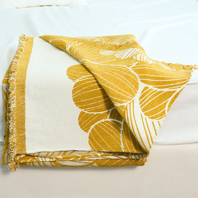 Daisy Jacquard Chenille Blanket with Tassels - image 10