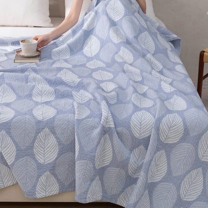 Leaf Print Cotton Gauze Jacquard Quilt - image 5