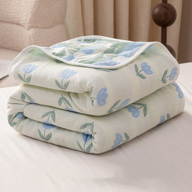 Tulip Cotton Gauze Reversible Quilt - image 5
