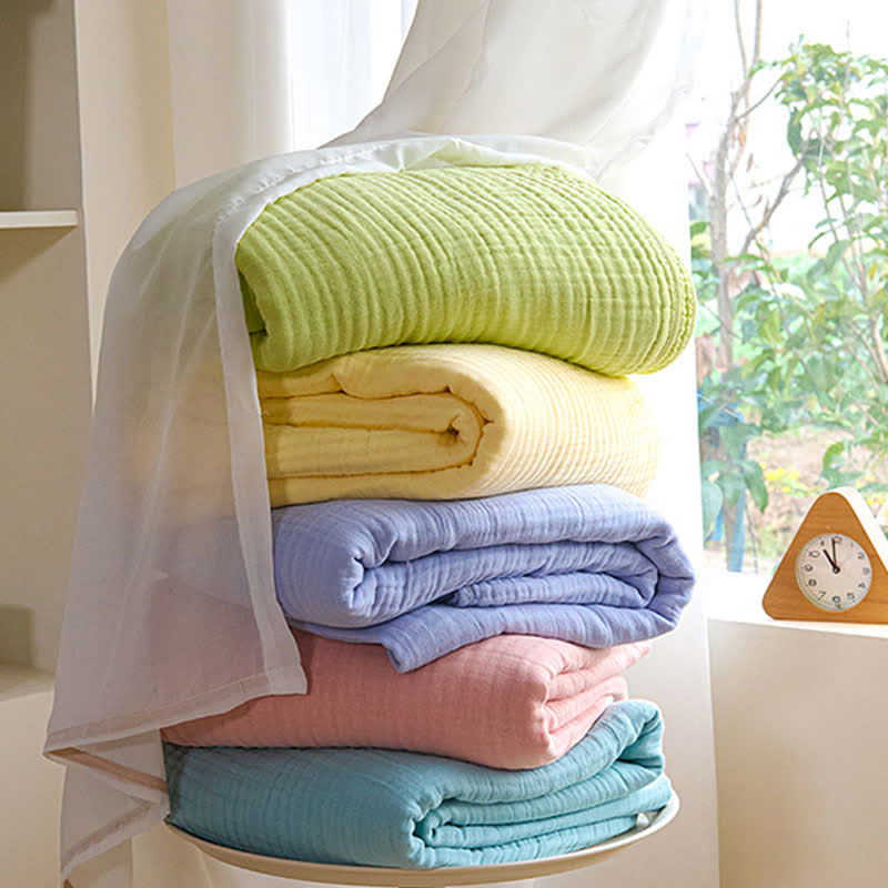 Solid Color Cotton Gauze Quilt - image 1
