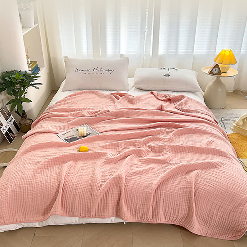 Solid Color Cotton Gauze Quilt - image 2