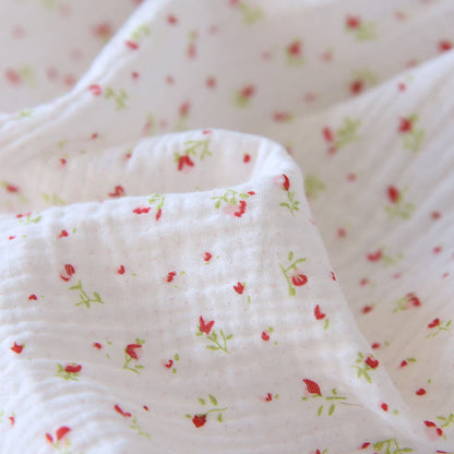 Red Floral Cotton Gauze Cami Nightgown - image 8
