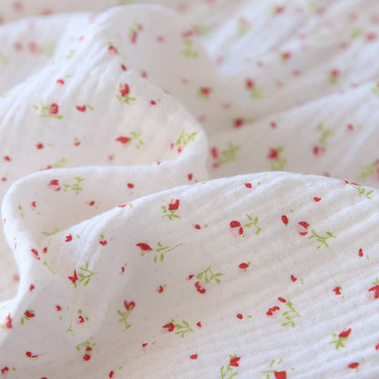 Red Floral Cotton Gauze Cami Nightgown - image 11