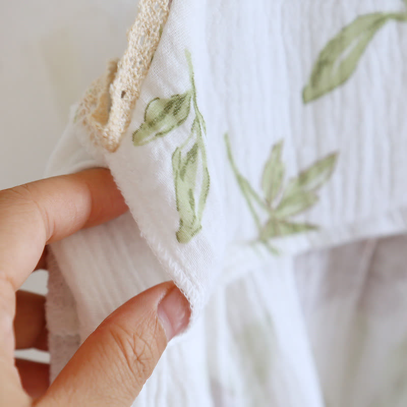 Violet Print Cotton Padded Cami Nightgown - image 9