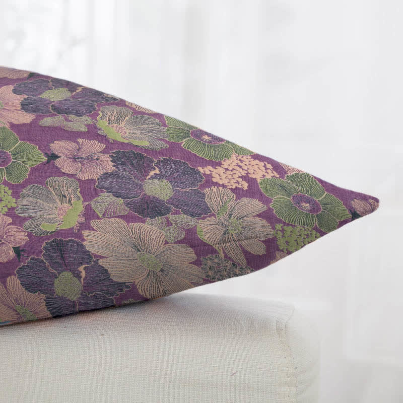 Peach Blossom Cotton Jacquard Square Pillowcases(2PCS) - image 2