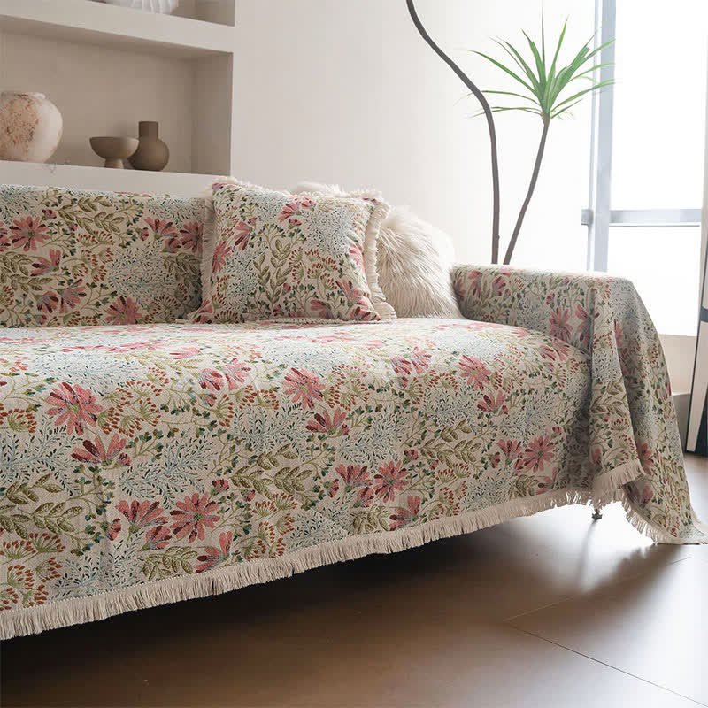 Farmhouse Tassel Wear-resistant Sofa Protector - image 1