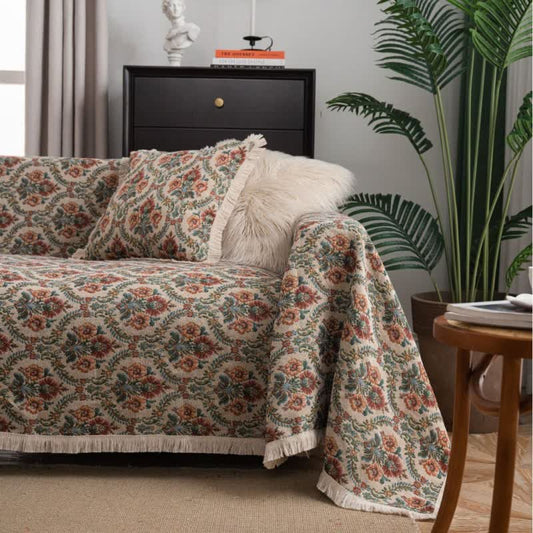 Cottagecore Floral Tapestry Sofa Protector - 71" x 165" - image 0