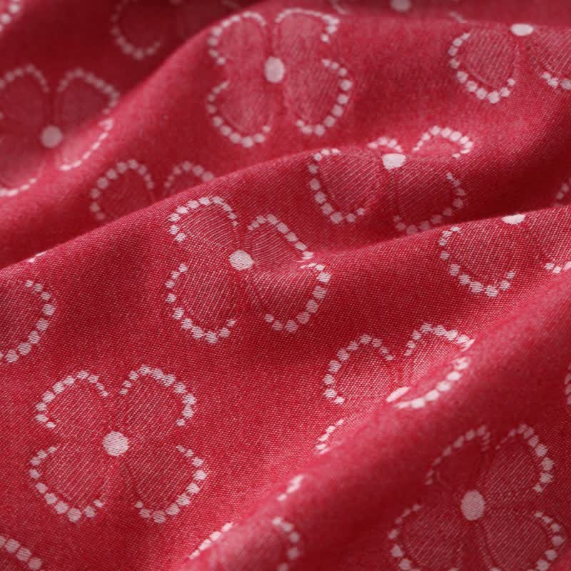 Four-Leaf Clover Cotton Gauze Kimono Robe - image 5