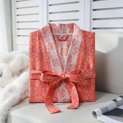 Four-Leaf Clover Cotton Gauze Kimono Robe - image 8