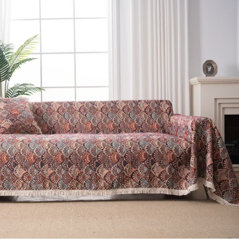Art Deco-Inspired Tapestry Sofa Cover - image 6
