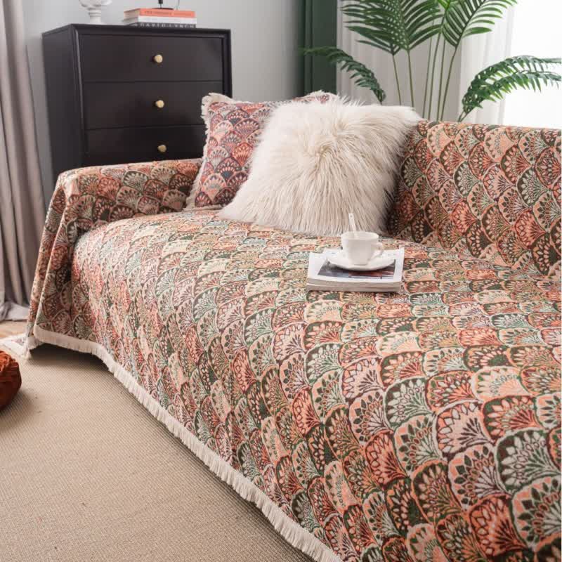 Art Deco-Inspired Tapestry Sofa Cover - image 2