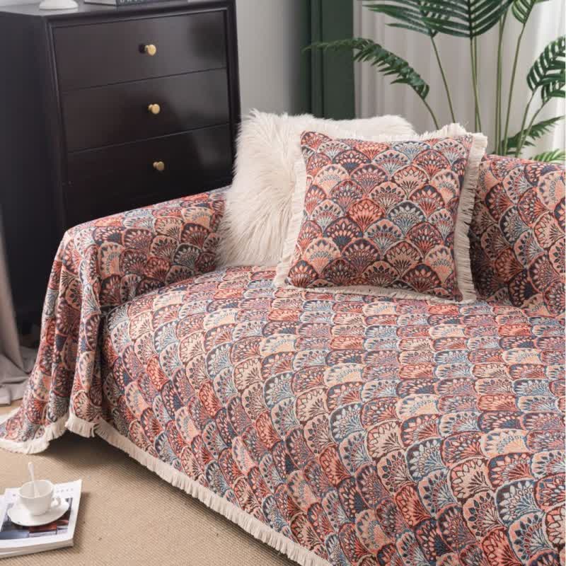 Art Deco-Inspired Tapestry Sofa Cover - image 7