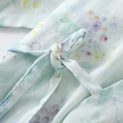 Lilac Print Cotton Gauze Japanese Pajamas - image 2