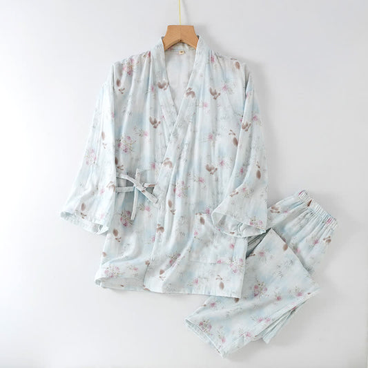 Bamboo Rabbit Cotton Gauze Japanese Pajamas - XL - image 0