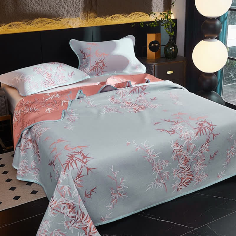 Cooling Reversible Rural Bamboo Coverlet - 2PCS Pillow Towels - 19" x 31" - image 0