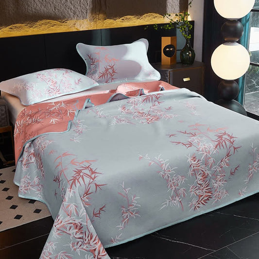 Cooling Reversible Rural Bamboo Coverlet - 2PCS Pillow Towels - 19" x 31" - image 0