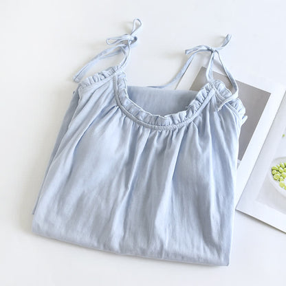 Ruffle Trim Cotton Camisole Nightdress - image 3