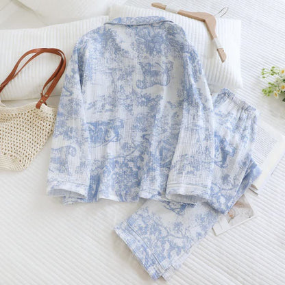 Tiger Tree Print Cotton Loungewear Set - image 3