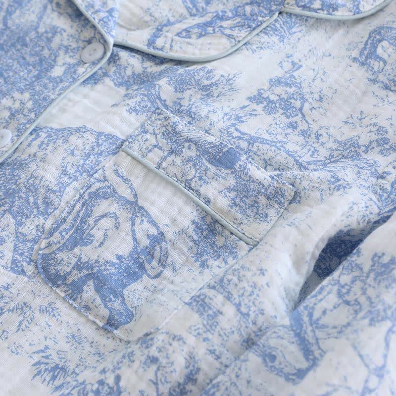 Tiger Tree Print Cotton Loungewear Set - image 5