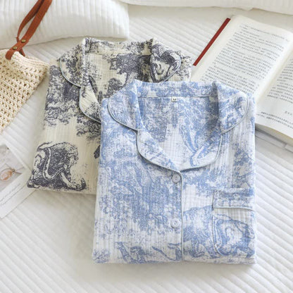 Tiger Tree Print Cotton Loungewear Set - image 0