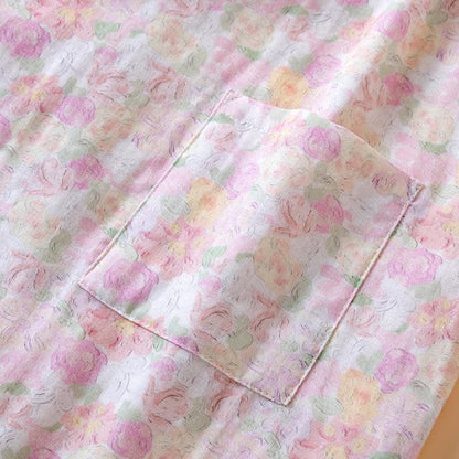 Pink Floral Cotton Gauze Japanese Pajamas - image 3