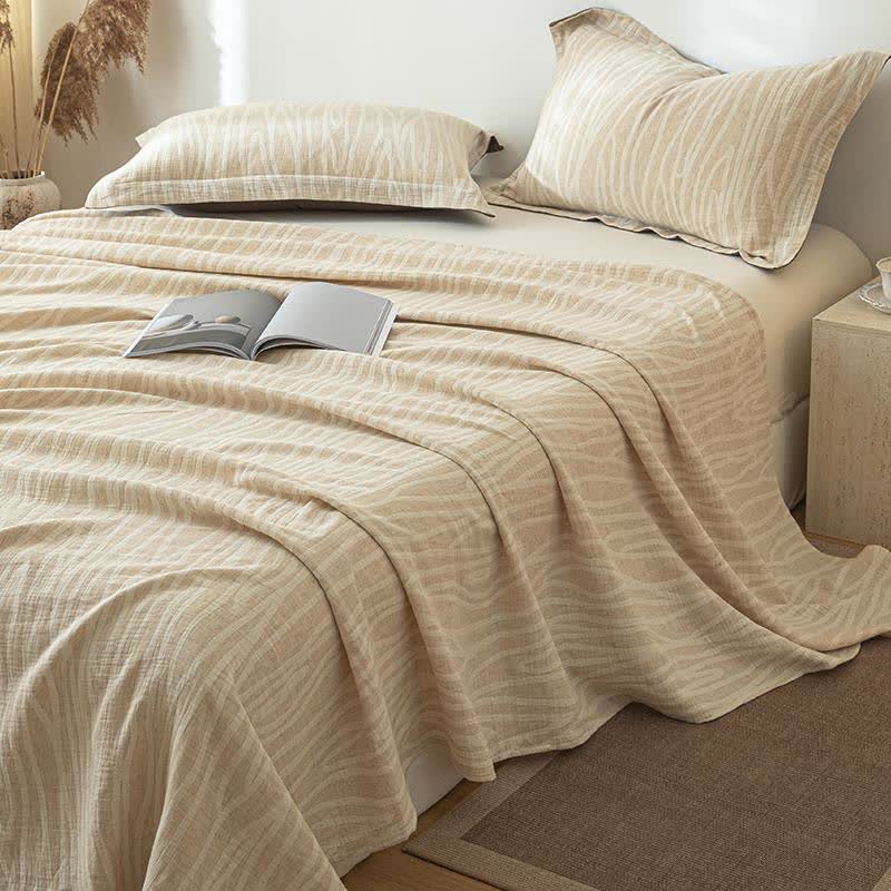 Twig Stripes Textured Cotton Linen Bedspread - image 2