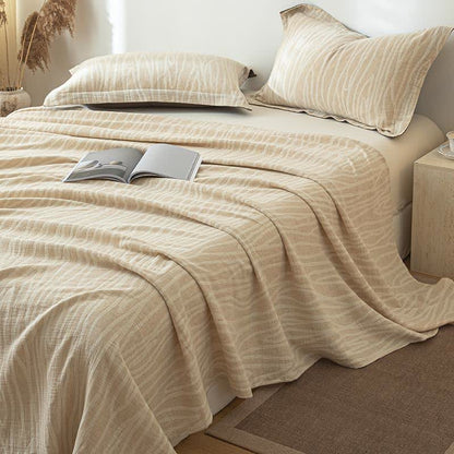 Twig Stripes Textured Cotton Linen Bedspread - image 2