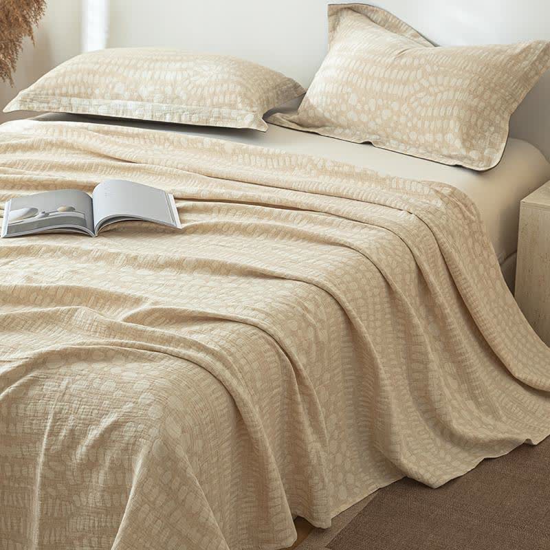Leopard Pattern Textured Cotton Linen Bedspread - image 2