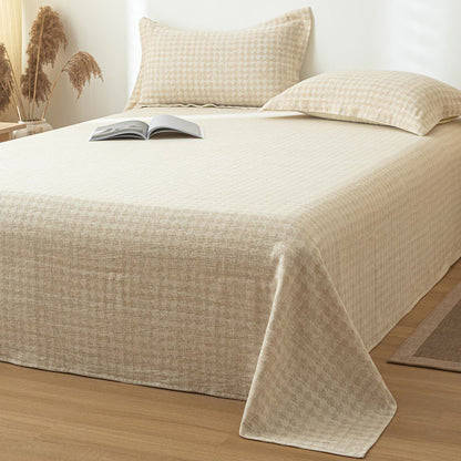 Houndstooth Textured Cotton Linen Bedspread - image 1