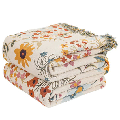 Blooming Sunflower Cotton Gauze Reversible Quilt - image 8