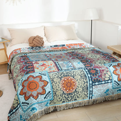 Boho Patchwork Mandala Cotton Reversible Quilt - King - image 0