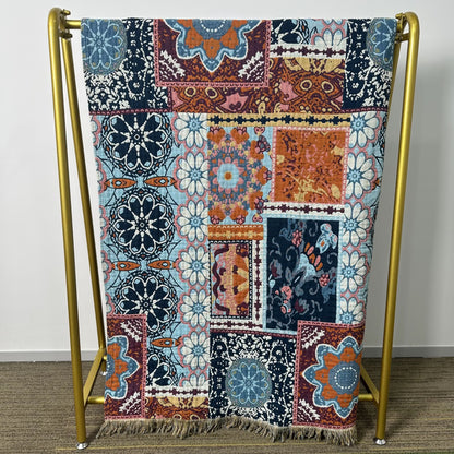 Boho Patchwork Mandala Cotton Reversible Quilt - image 3