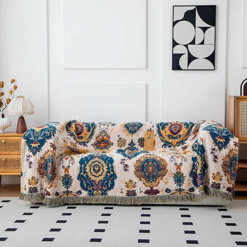 Boho Tribal Print Cotton Gauze Blanket - image 1