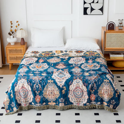 Boho Tribal Print Cotton Gauze Quilt - image 1