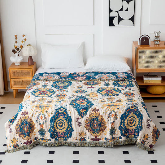 Boho Tribal Print Cotton Gauze Quilt - King - image 0