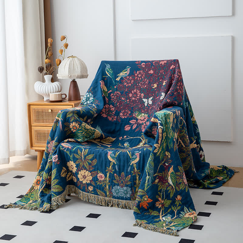 Wild Rose Cotton Gauze Reversible Quilt - image 4