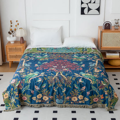 Wild Rose Cotton Gauze Reversible Quilt - Queen - image 0